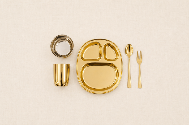 Nunch Sol Meal Set - warm gold flat lay