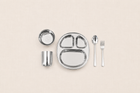 Nunch Luna Meal Set - polished silver flat lay