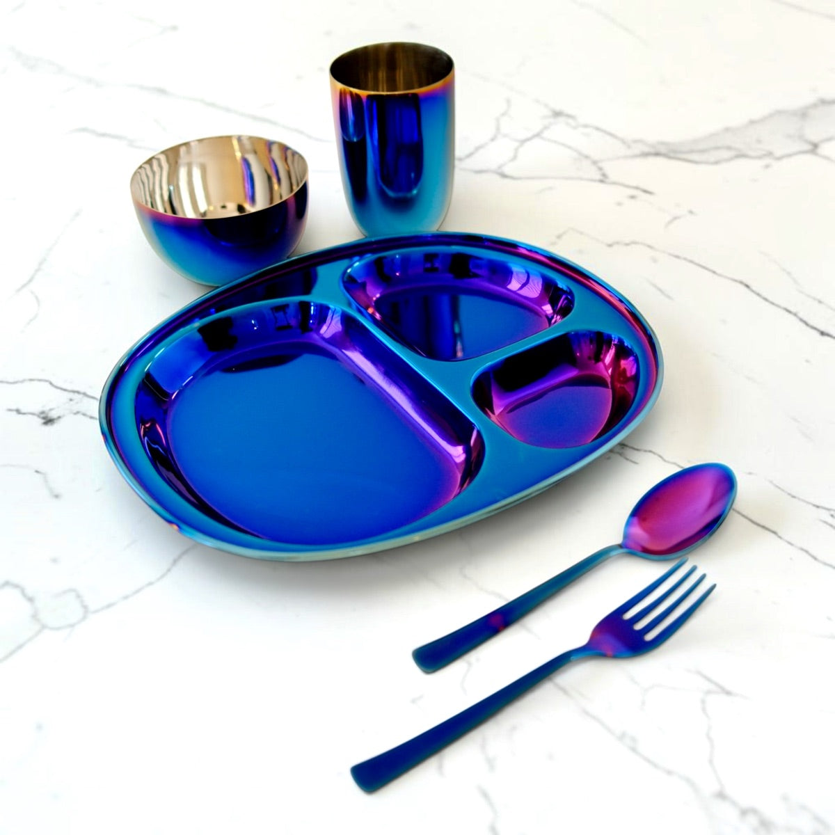 The Daily Set in Nova finish on marble