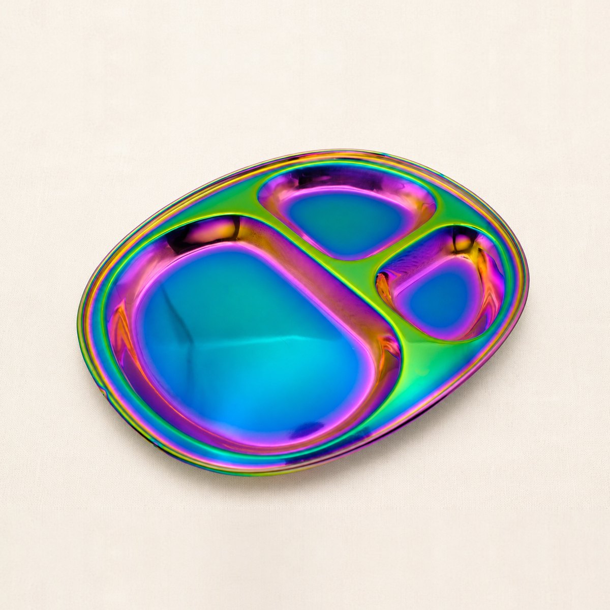 Nunch plate in Rainbow finish (multi-coloured)
